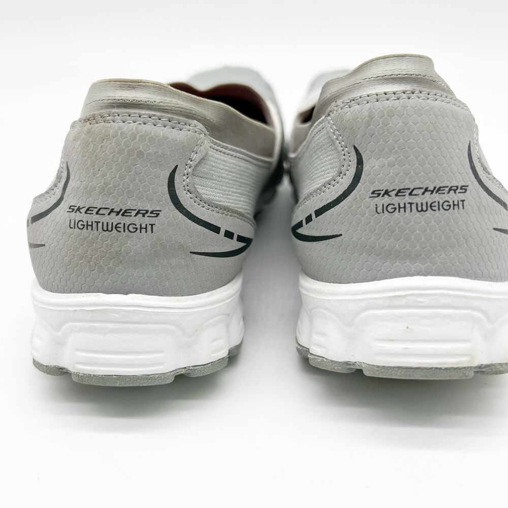 Skechers EZ Flex Womens 9 Lightweight Slip‎ On Sport Active Shoes Sneakers Gray - Picture 5 of 9